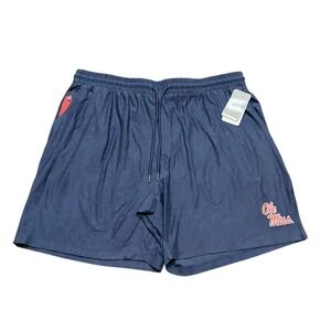 NWT Colosseum NCAA OLE MISS REBELS Mens SHORTS Logo 3XL Stretch Lounge Navy